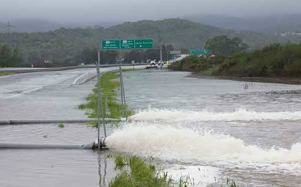 Photo of flooding on highway 37
