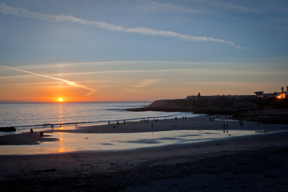 a sunset at the beach near Santa Cruz